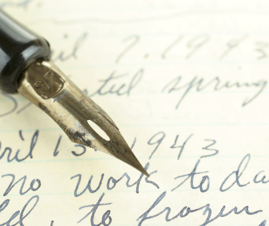 pen on paper scriptive writig